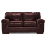 Stampede Leather Loveseat - Salsa