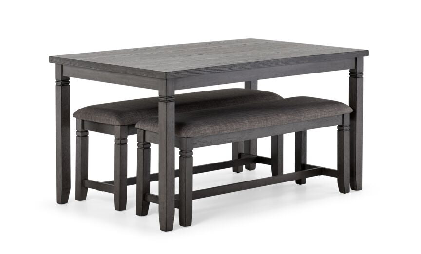 Breeze 3-Piece Dining Set - Dark Grey