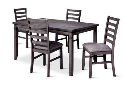 Breeze 5-Piece Dining Set - Dark Grey