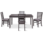 Breeze 5-Piece Dining Set - Dark Grey