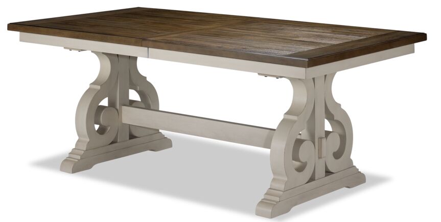 Tanner Extendable Dining Table - Rustic White