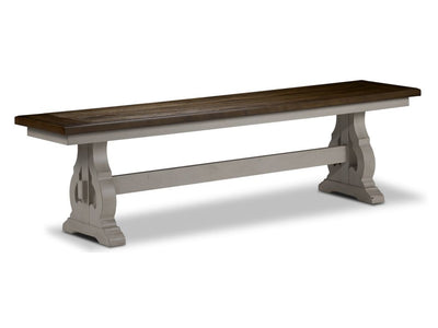 Tanner Bench - Rustic White