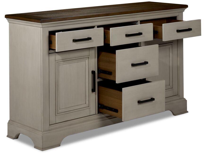 Tanner Server - Rustic White
