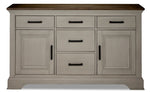 Tanner Server - Rustic White
