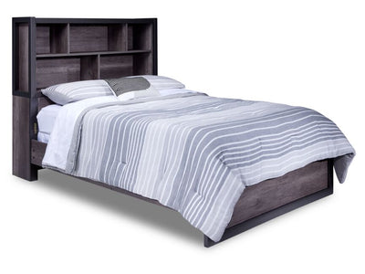 Terra 3-Piece Twin Bookcase Bed - Grey