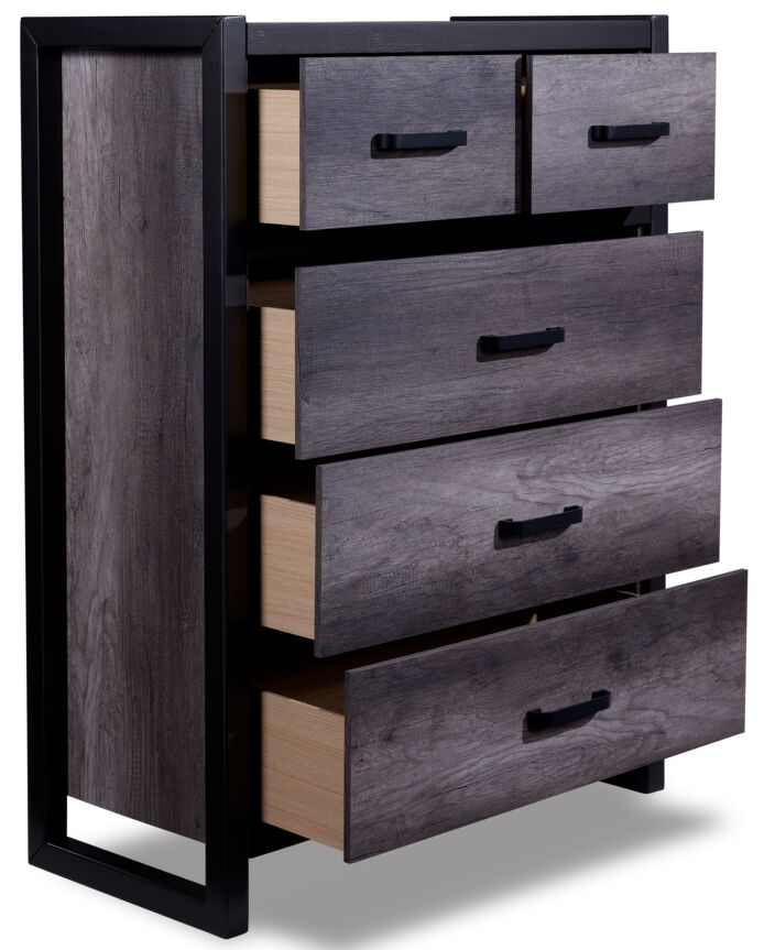 Terra 5 Drawer Chest - Grey
