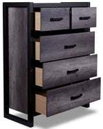 Terra 5-Drawer Chest - Grey