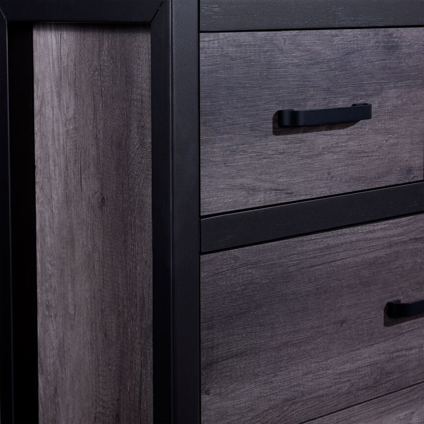 Terra 5-Drawer Chest - Grey