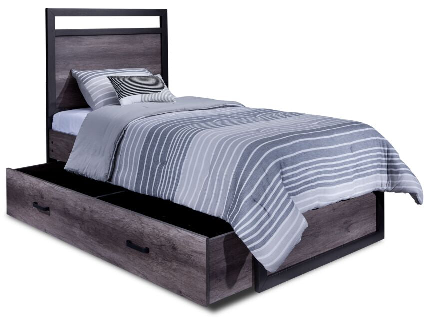 Terra 3-Piece Twin Bed - Grey