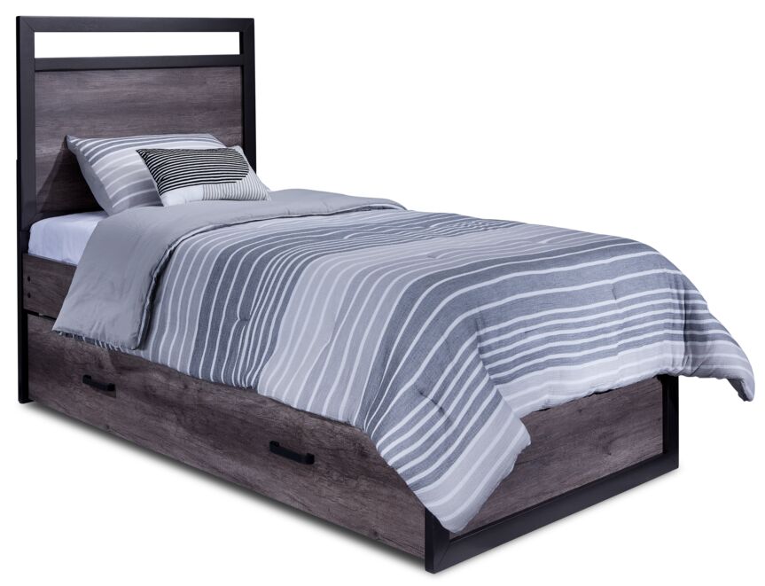 Terra 3-Piece Twin Bed Grey Leon's