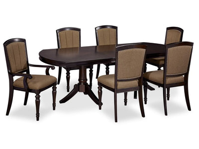 Thoreaux 7-Piece Extendable Dining Set - Dark Cherry