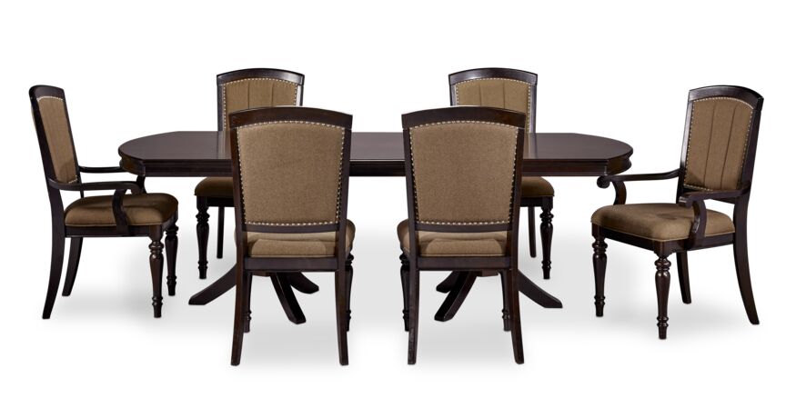 Thoreaux 7-Piece Extendable Dining Set - Dark Cherry