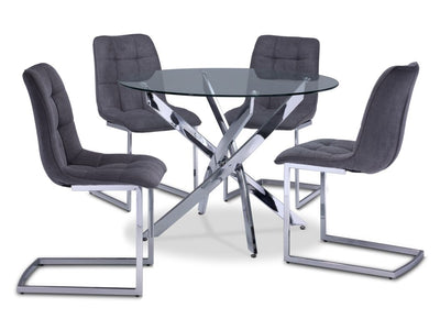 Tina II 5-Piece Dining Set - Grey