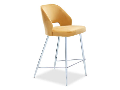 Sheen Counter Height Stool - Gold, Chrome