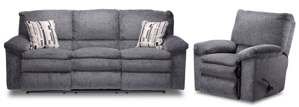 Tosh Reclining Sofa and Chair Set -Pewter