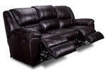 Transformer II Leather Power Reclining Sofa with Drop Down Table - Chocolate