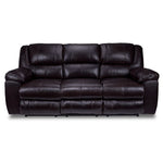 Transformer II Leather Power Reclining Sofa with Drop Down Table - Chocolate