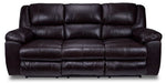 Transformer II Leather Power Reclining Sofa with Drop Down Table - Chocolate