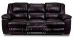 Transformer II Leather Power Reclining Sofa with Drop Down Table - Chocolate