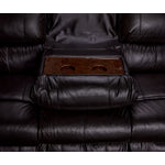 Transformer II Leather Power Reclining Sofa with Drop Down Table - Chocolate