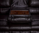 Transformer II Leather Power Reclining Sofa with Drop Down Table - Chocolate