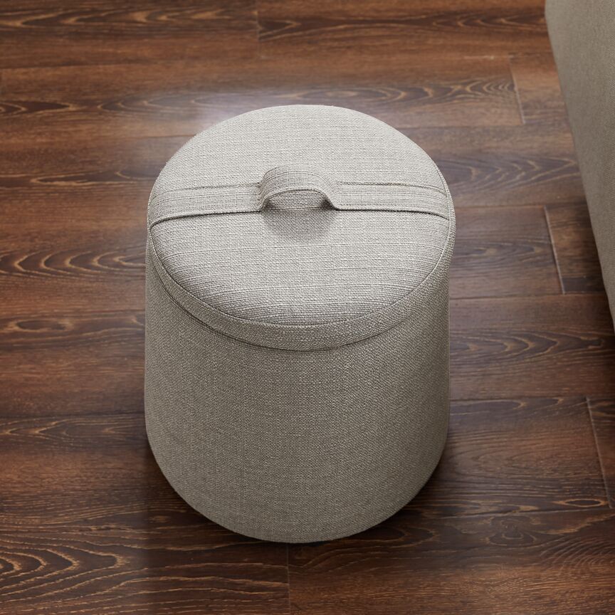 Victoria Storage Ottoman - Grey