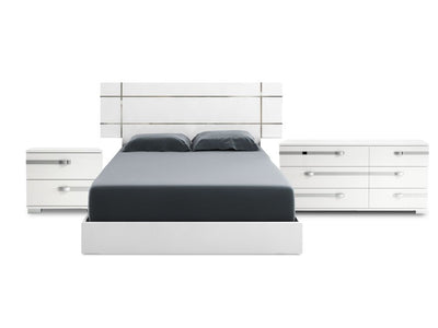 Volare Dream 6-Piece King Bedroom Package - White Lacquer