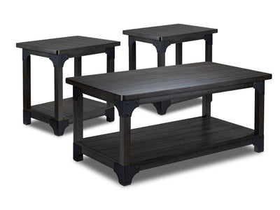 Wellington 46" Coffee Table with 2 End Tables - Grey