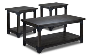Wellington 46" Coffee Table with 2 End Tables - Grey