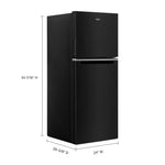 Whirlpool 24" Counter Depth Black Top Mount Refrigerator (11.6 Cu.Ft) - WRT112CZJB