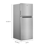 Whirlpool 24" Counter Depth Fingerprint-Resistant Stainless Finish Top Mount Refrigerator (11.6 Cu.Ft) - WRT112CZJZ