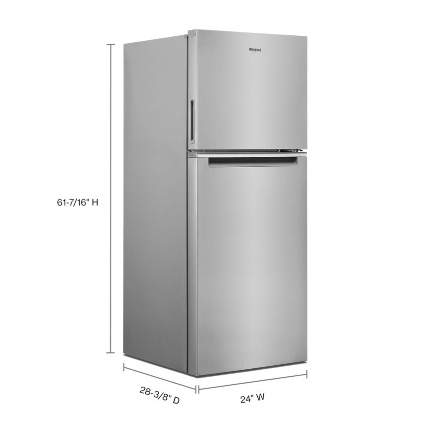 Whirlpool 24" Counter Depth Fingerprint-Resistant Stainless Finish Top Mount Refrigerator (11.6 Cu.Ft) - WRT112CZJZ