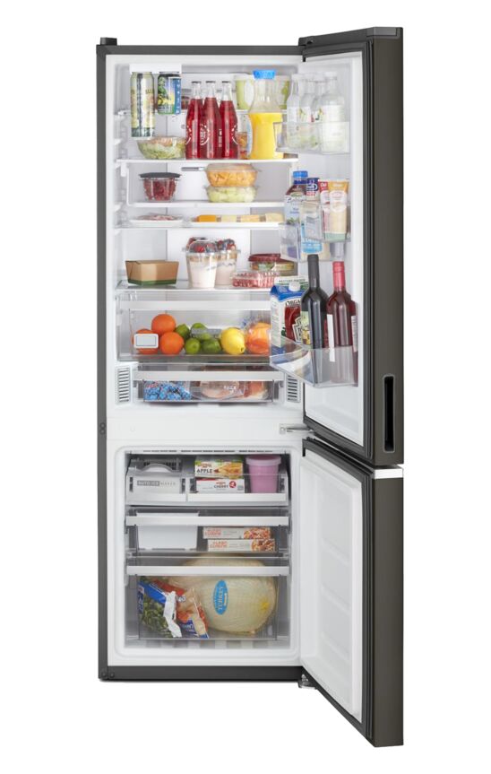 Whirlpool Black Stainless Steel Counter-Depth Bottom-Freezer Refrigerator (12.9 Cu.Ft.) - WRB543CMJV