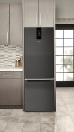 Whirlpool 26" 12.9 Cu. Ft. Black Stainless Steel Counter-Depth Bottom-Freezer Refrigerator - WRB543CMJV