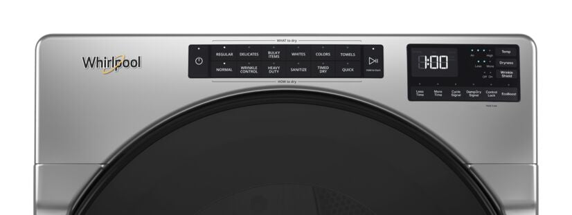 Whirlpool Chrome Shadow Electric Dryer with Wrinkle Shield (7.4 cu. ft.) - YWED5605MC