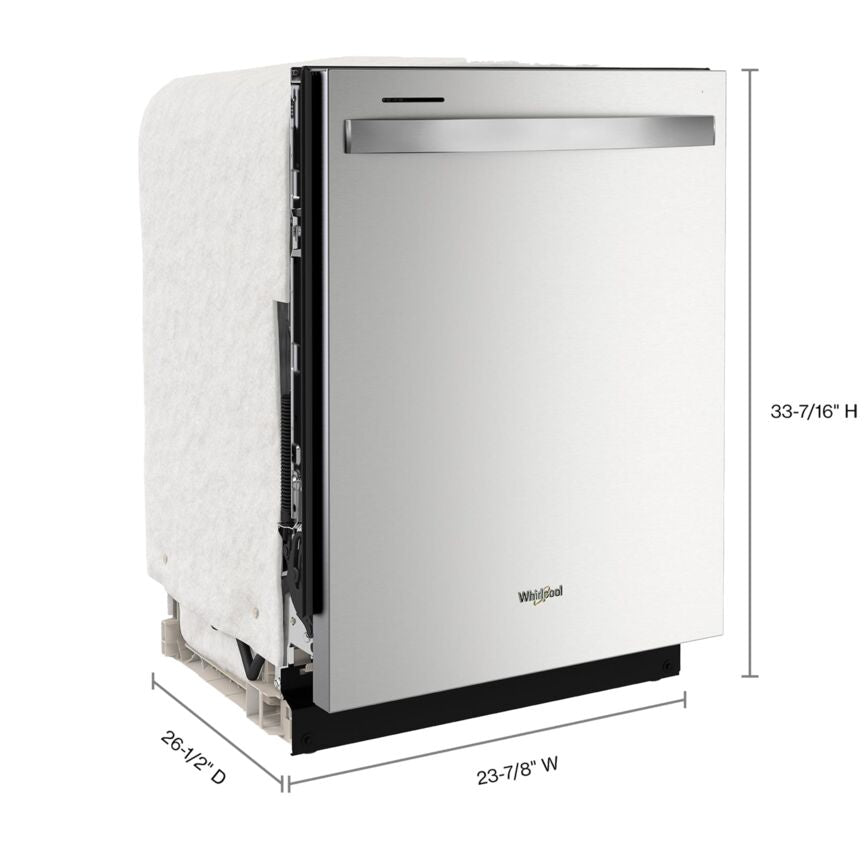 Fingerprint resistant shop stainless steel dishwasher