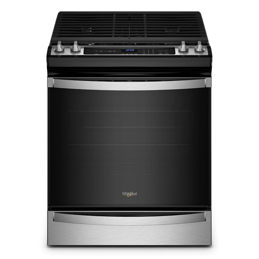 Whirlpool Fingerprint Resistant Stainless Steel 30" Gas 7-in1-Range with AirFry (5.8 Cu Ft) - WEG745H0LZ