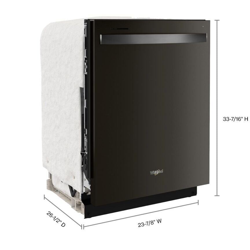 Whirlpool Fingerprint Resistant Black Stainless Dishwasher with 3rd Rack (47 dBA) - WDT970SAKV