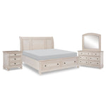 Windchester 6-Piece King Storage Bedroom Package - Antique White