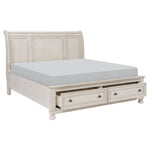 Windchester 3-Piece King Storage Bed - Antique White