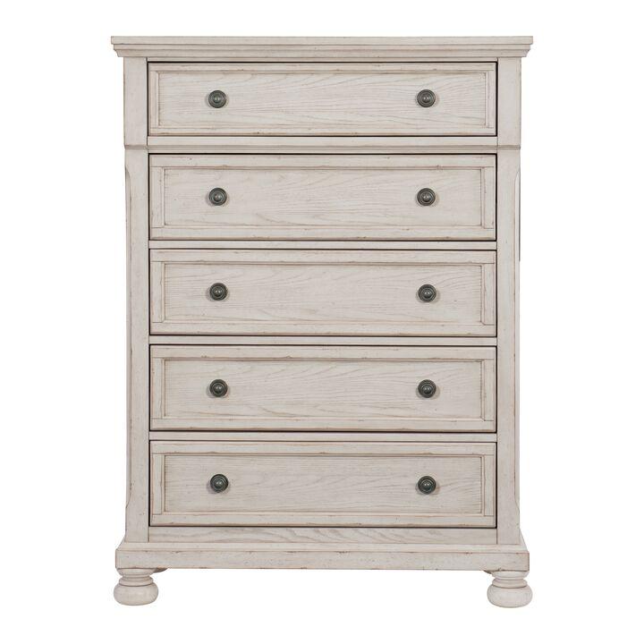 Windchester 5-Piece King Storage Bedroom Package - Antique White