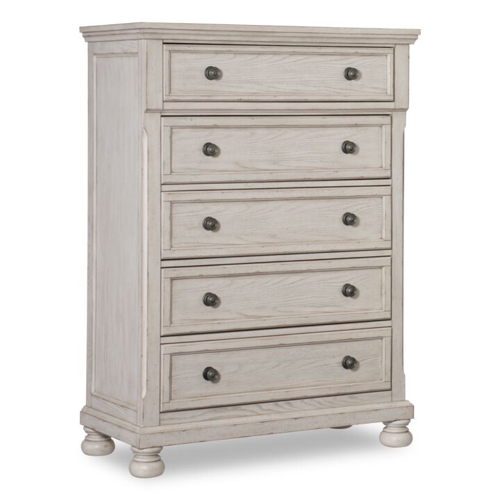 Windchester 5-Drawer Chest - Antique White
