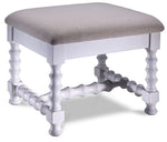 Winslow Coffee Table with Two Ottomans - Antique White