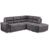 Simone 3-Piece Sectional with Left-Facing Pop-Up Bed - Charcoal