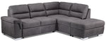 Simone 3-Piece Sectional with Left-Facing Pop-Up Bed - Charcoal