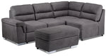 Simone 3-Piece Sectional with Left-Facing Pop-Up Bed - Charcoal