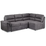Simone 3-Piece Sectional with Left-Facing Pop-Up Bed - Charcoal