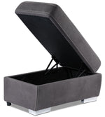 Simone 3-Piece Sectional with Left-Facing Pop-Up Bed - Charcoal