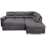 Simone 3-Piece Sectional with Left-Facing Pop-Up Bed - Charcoal