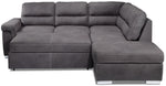 Simone 3-Piece Sectional with Left-Facing Pop-Up Bed - Charcoal